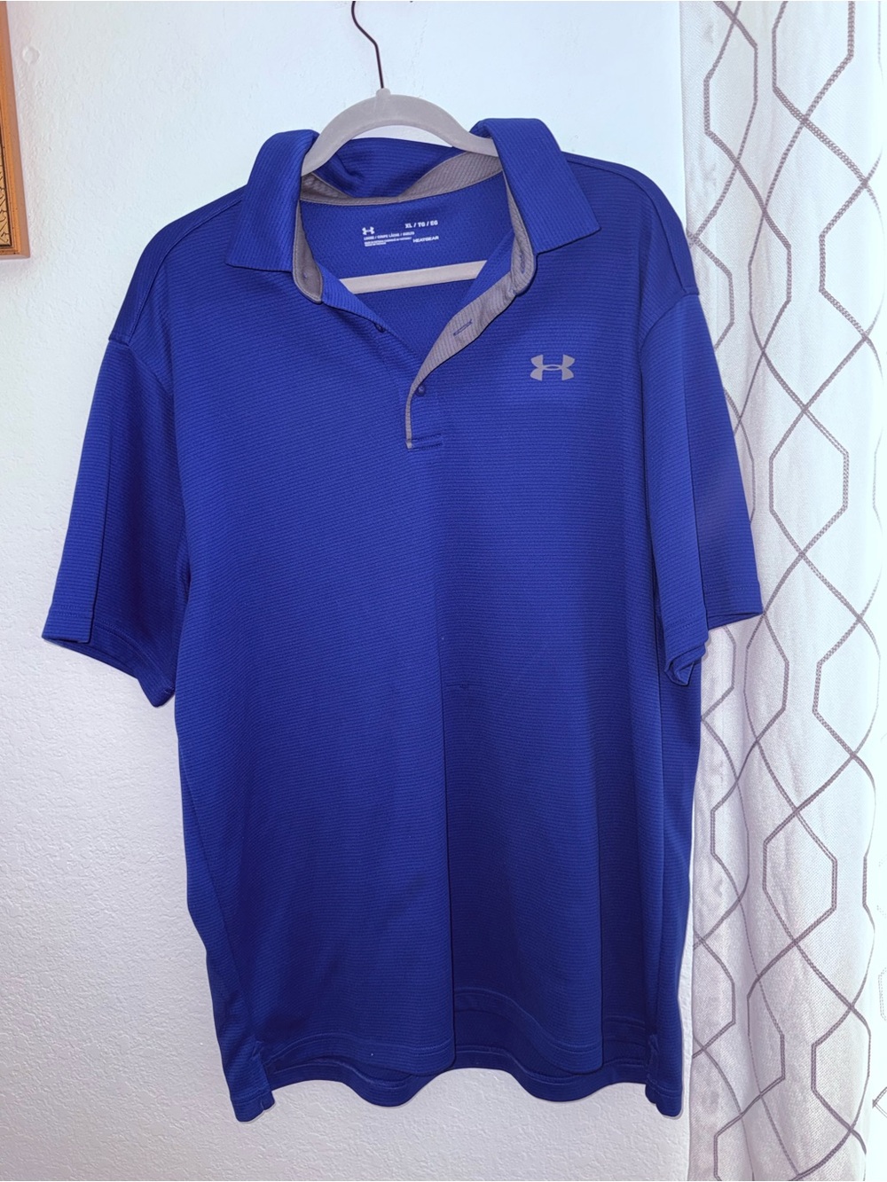 Under Armour Royal Blue Polo with Gray Trim